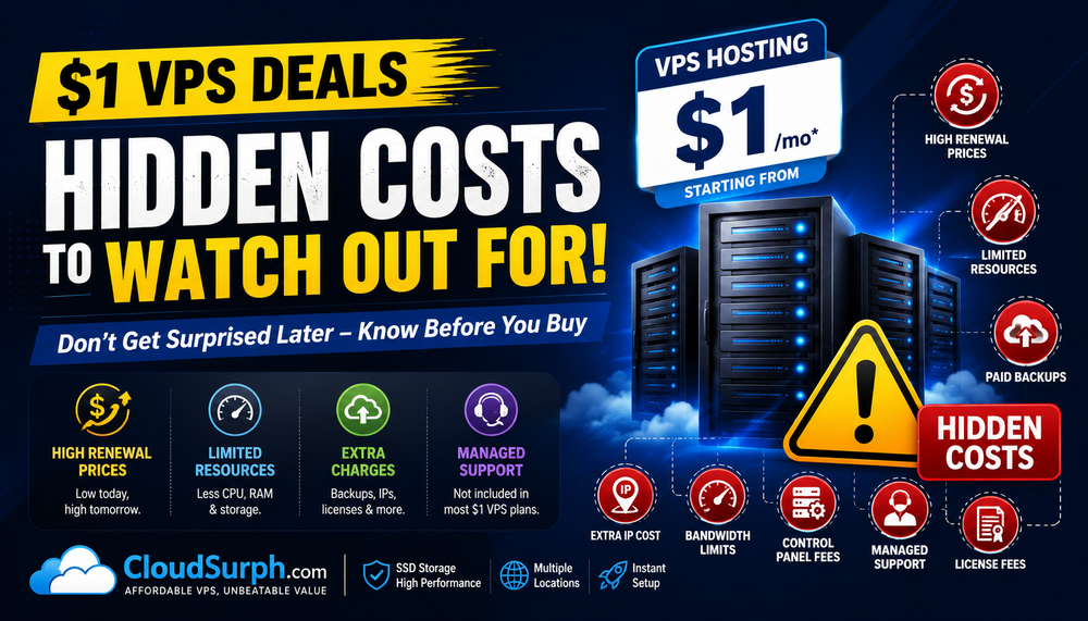 Hidden Costs to Watch Out for With $1 VPS Deals